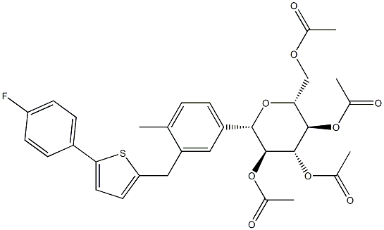 D-Glucitol, 1,5-anhydro-1-C-[3-[[5-(4-fluorofenylo)-2-tienylo]metylo]-4-metylofenylo]-, tetraoctan, (1S)- (9CI)