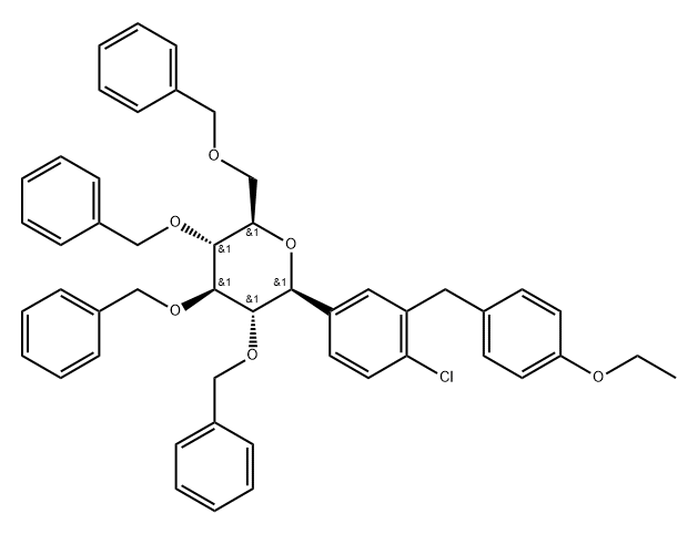 D-Glucitol, 1,5-anhydro-1-C-[4-chloro-3-[(4-etoksyfenylo)metylo]fenylo]-2,3,4,6-tetrakis-O-(fenylometylo)-, ( 1S)-