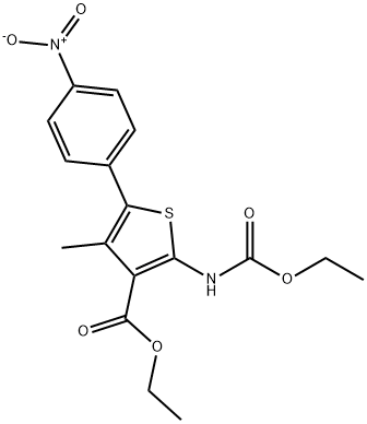 2-((etoksykarbonylo)amino)-4-metylo-5-(4-nitrofenylo)tiofeno-3-karboksylan etylu