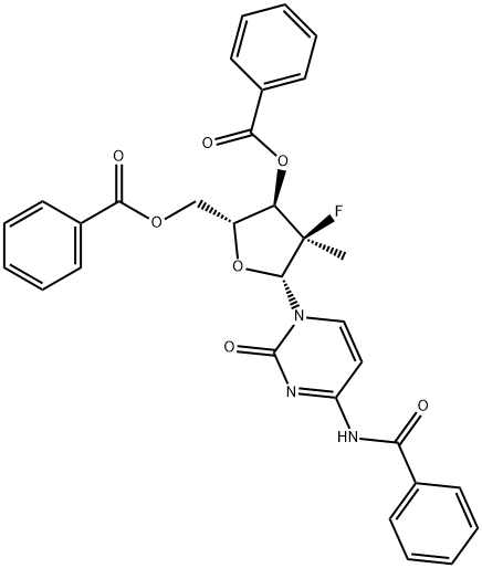 Metylu-, 3',5'-dibenzoesan, (2'R)cytydyna, N-benzoilo-2'-deoksy-2'-fluoro-2'-