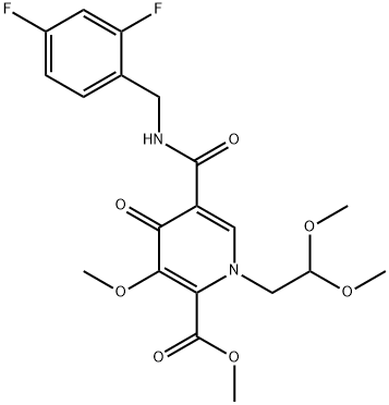 5-(2,4-difluorobenzylokarbamoilo)-1-(2,2-dimetoksyetylo)-3-metoksy-4-okso-1,4-dihydropirydyno-2-karboksylan metylu