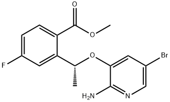 metyl(R)-2-(1-((2-amino-5-bromopirydyn-3-ylo)oksy)etylo)-4-fluorobenzoesan