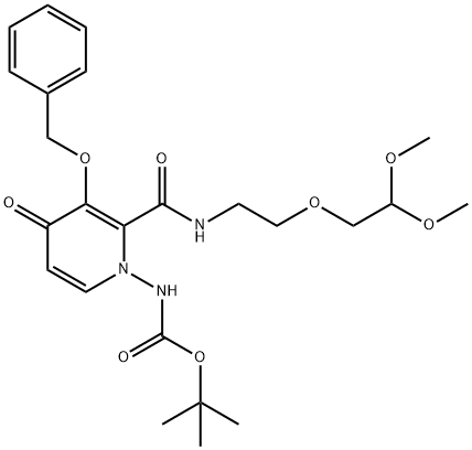 Ester 1,1-dimetyloetylowy kwasu N-[2-[[[2-(2,2-dimetoksyetoksy)etylo]amino]karbonylo]-4-okso-3-(fenylometoksy)-1(4H)-pirydynylo]-karbaminowy