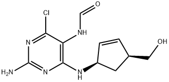 N-[2-amino-4-chloro-6-[[(1R,4S)-4-(hydroksymetylo)-2-cyklopenten-1-ylo]amino]-5-pirymidynylo]formamid