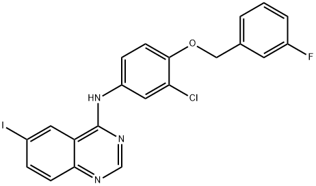 N-[3-Chloro-4-(3-fluorobenzyloksy)fenylo]-6-jodochinazolino-4-amina