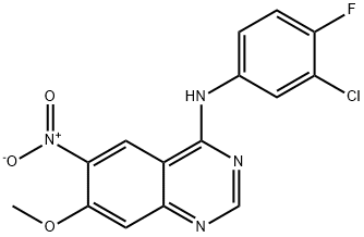 N-(3-chloro-4-fluorofenylo)-7-metoksy-6-nitrochinazolin-4-amina