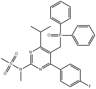 N-[5-(Difenylofosfinoilometylo)-4-(4-fluorofenylo)-6-izopropylopirymidyn-2-ylo]-N-metylometanosulfonamid