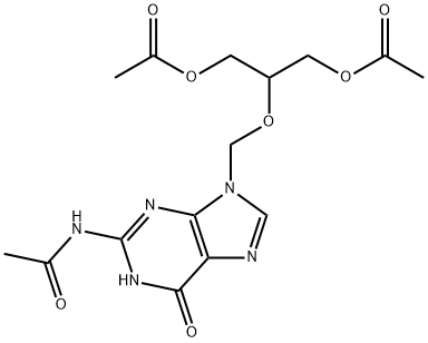 N-[9-[[2-(Acetyloksy)-1-[(acetyloksy)metylo]etoksy]metylo]-6,9-dihydro-6-okso-1H-puryn-2-ylo]acetamid