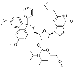 N4-(DIMETYLOAMINO)METYLEN)-5'-O-(DIMETOKSYTRYTYL)-2'-DEOKSYGUANOSYNO-3'-N,N-DIISOPROPYL (CYJANOETYL)FOSFORAMIDYT