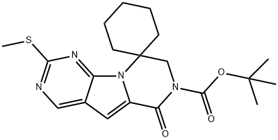 Kwas spiro[cykloheksano-1,9'(6'H)-pirazyno[1',2':1,5]pirolo[2,3-d]pirymidyno]-7'(8'H)-karboksylowy, 2' Ester -(metylotio)-6'-okso-, 1,1-dimetyloetylowy