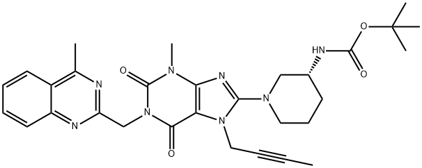 Tert-butylo((3s)-1-(7-(but-2-yn-1-ylo)-3-Metylo-1-((4-metylochinazolin-2-ylo)Metylo)-2,6-diokso- 2,3,4,5,6,7-heksahydro-1h-puryn-8-ylo)piperydyn-3-ylo)karbaMian