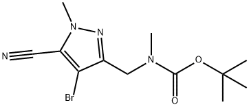 tert-butylu ((4-bromo-5-cyjano-1-metylo-1H-pirazol-3-ilo)metylo)(metylo)karbaminian