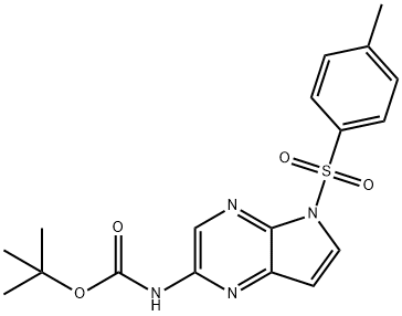 5-tosylo-5H-pirolo[2,3-b]pirazyn-2-ylokarbaminian tert-butylu